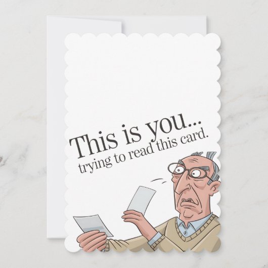 これがあなたがこのカードを読もうとしている様子 面白いパパ シーズンカード (正面)