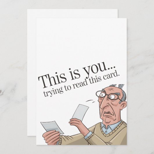 これがあなたがこのカードを読もうとしている様子 面白いパパ シーズンカード (正面/裏面)