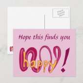 これがあなたのテキストポストカードを喜ぶことを願う ポストカード (正面/裏面)