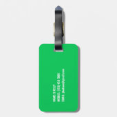 これがあなたのバッグ |ネオンカスタムグリはっきりしたーン ラゲッジタグ (裏面縦)