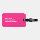 これがあなたのバッグ |ネオンカスタムピはっきりしたンク ラゲッジタグ (裏面横)