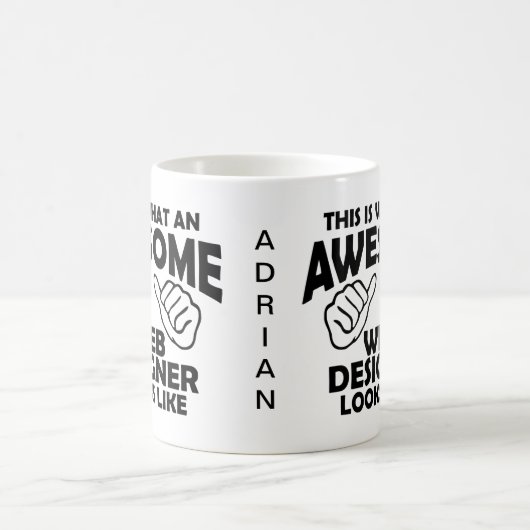 これがくもの巣デザイ素晴らしナーの様子である コーヒーマグカップ (中央)