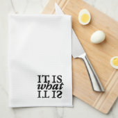 「これがそうだ」タイポグラフィキッチンタオル キッチンタオル (四つ折り)