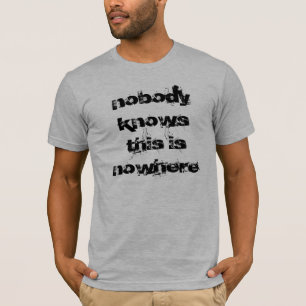 これがどことも分からぬ所であることをだれも知りません Tシャツ