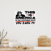 これがアメリカだ:富を再配分しないぞ! ポスター (キッチン)