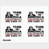 これがアメリカだ:富を再配分しないぞ! 長方形シール (シート)