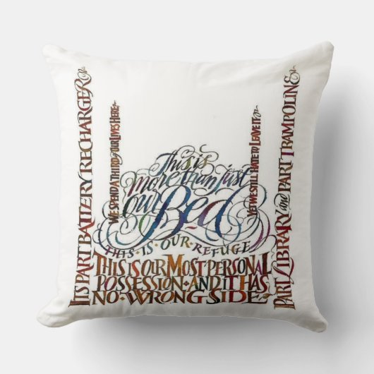 これがアワーベッド引用文装飾用クッション クッション (正面)