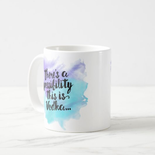 これがウォッカのコーヒーマグである可能性がある コーヒーマグカップ (正面左)