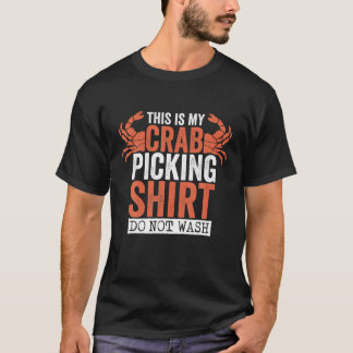これがカニ狩りが洗えないカニ魚釣り Tシャツ