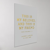 これがキリスト教の結婚最愛の灰色と金ゴールド 箔ポスター (レイダウン)