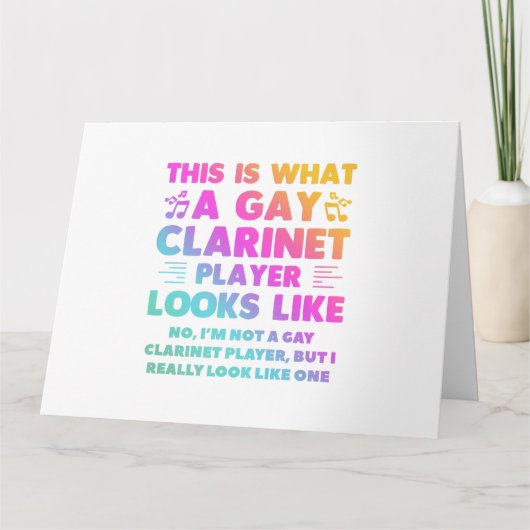 これがクラリネットゲイのプレイヤーのLGBTに似ている カード (正面)
