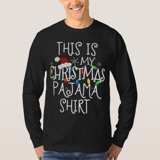 これがクリスマスのパジャマのシャツ Tシャツ (正面)