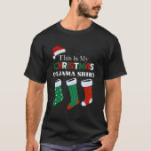 これがクリスマスのパジャマのTシャツだ Tシャツ (正面)