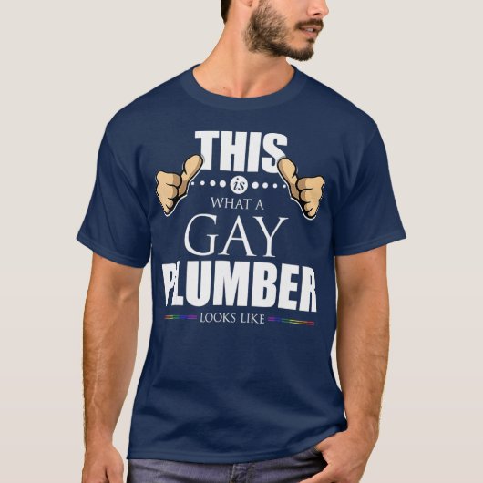 これがゲイ配管工がLGBTプライドに見えるモノ Tシャツ (正面)