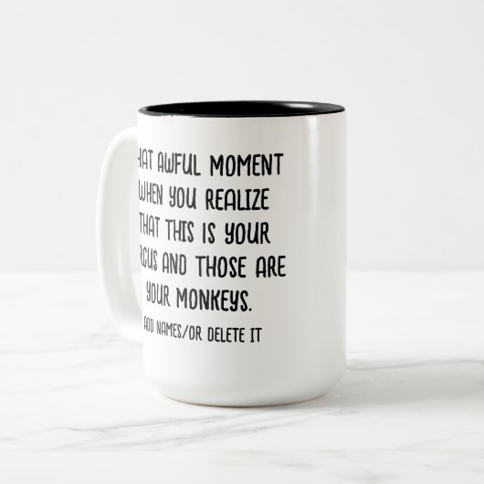 これがサーカスで君のサーカスであることに気付く ツートーンマグカップ (正面左)