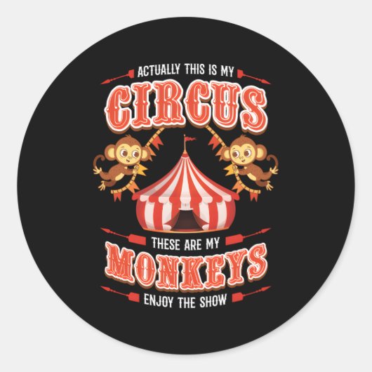 これがサーカスで、これがモンキーサーカス ラウンドシール (正面)