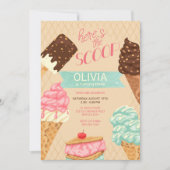 これがスクープ女子アイスクリーム誕生日 招待状 (正面)