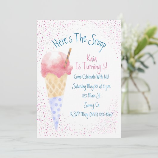 これがスクープ誕生日招待状 招待状 (スタンド正面)