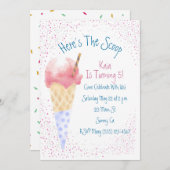 これがスクープ誕生日招待状 招待状 (正面/裏面)