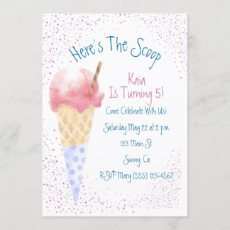 これがスクープ誕生日招待状 招待状