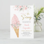 これがスクープ赤ちゃんシャワーガール招待状 招待状 (スタンド正面)