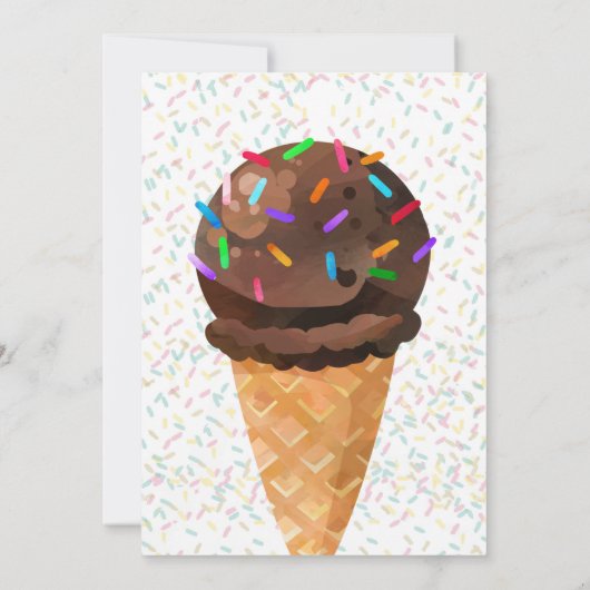 これがスクープ・アイスクリームガール誕生日 招待状 (裏面)