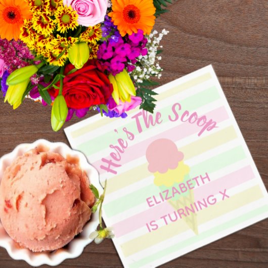 これがスクープ・アイスクリーム・サマー・誕生日 スタンダードランチョンナプキン