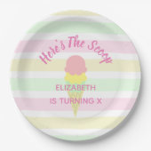 これがスクープ・アイスクリーム・サマー・誕生日 ペーパープレート (正面)