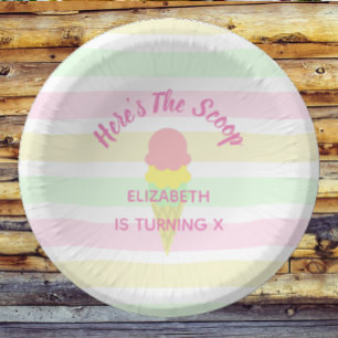 これがスクープ・アイスクリーム・サマー・誕生日 ペーパーボウル