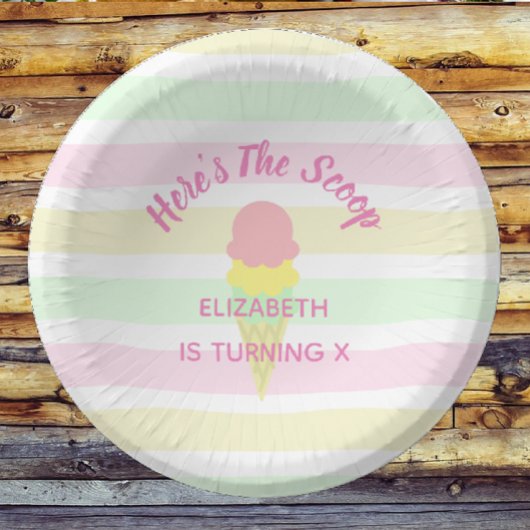 これがスクープ・アイスクリーム・サマー・誕生日 ペーパーボウル