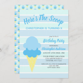 これがスクープ・アイスクリーム・サマー・誕生日 招待状