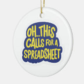 これがスプレッドシートを呼び出す セラミックオーナメント (左)