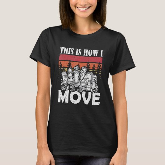 これがチェスの動き方 Tシャツ (正面)