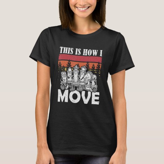 これがチェスの動き方 Tシャツ (正面)