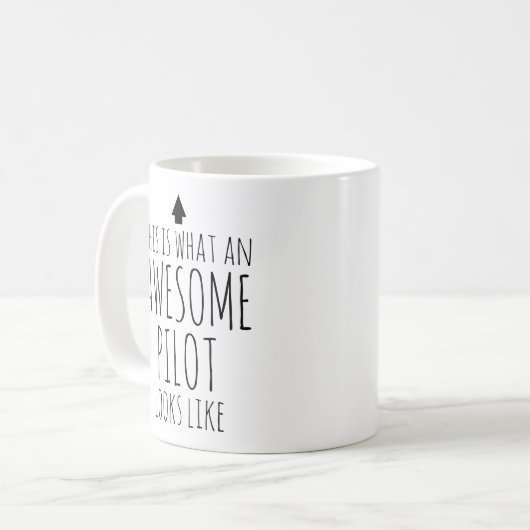 これがパイロットの素晴らし見た目のカスタム コーヒーマグカップ (正面左)