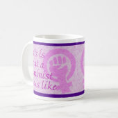 これがフェミニストのマグに見える コーヒーマグカップ (正面左)