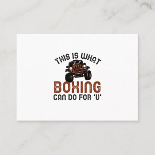 これがボクシングの役に立つことです 名刺