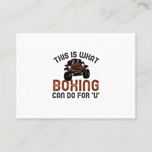 これがボクシングの役に立つことです 名刺 (正面)