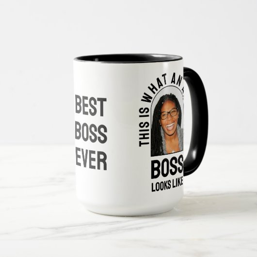 これがボスが写真に素晴らし見える様子だ マグカップ (正面右)