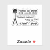 これがボブボブノーアームズおもしろい引用文ことわざ シール (シート)