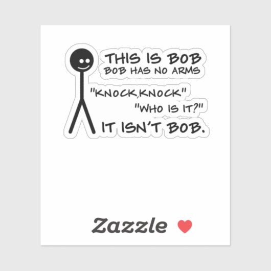 これがボブボブノーアームズおもしろい引用文ことわざ シール (シート)