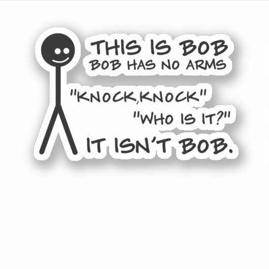 これがボブボブノーアームズおもしろい引用文ことわざ シール (正面)