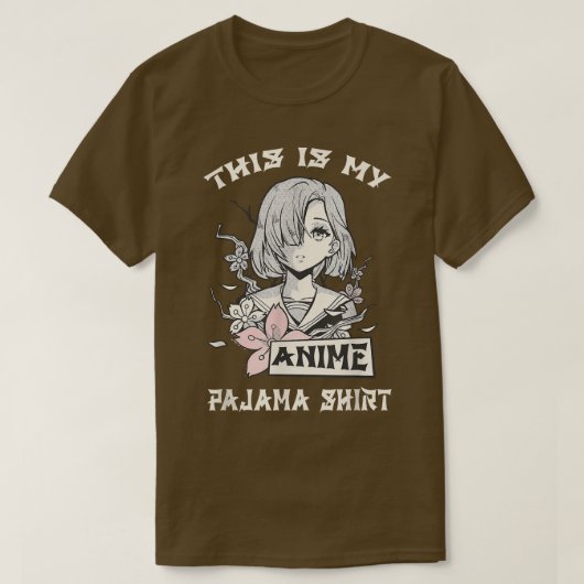 これがマイアニメパジャマ女性オタクパジャマガール  Tシャツ (デザイン正面)