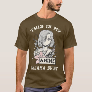 これがマイアニメパジャマ女性オタクパジャマガール  Tシャツ
