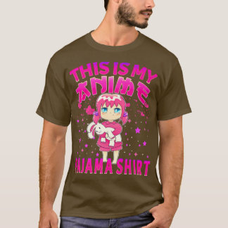 これがマイアニメパジャマ女性オタクパジャマガール  Tシャツ