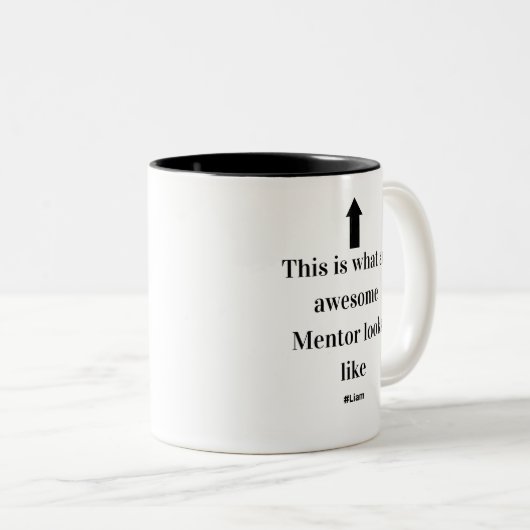 これがメンター素晴らしの見た目だおもしろい ツートーンマグカップ (正面右)