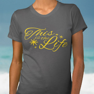 これがライフイエロースローガンTシャツである Tシャツ