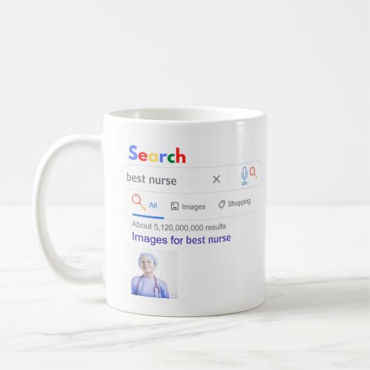 これがワールド最高のナースのPHOTOに似ている コーヒーマグカップ (左)