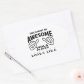 これがヴィオラ素晴らし選手の見た目だ 楕円形シール (封筒)