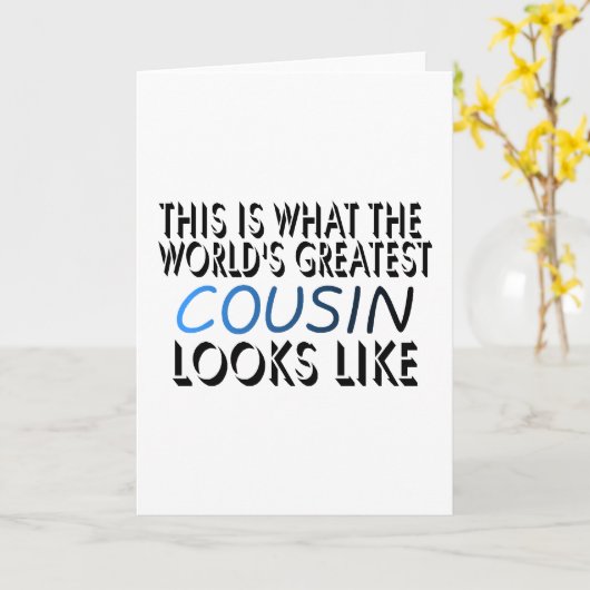 これが世界で最も偉大ないとこの(青) (2) カード (黄色い花)